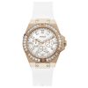 Guess Women’s Quartz White Silicone Strap White Dial 39mm Watch GW0118L4