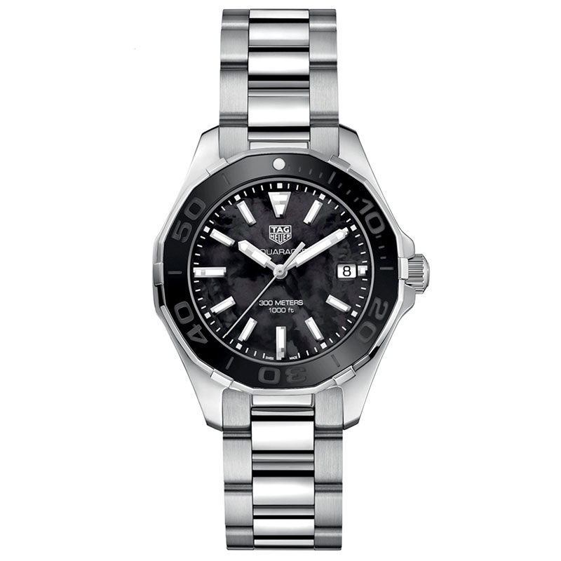 Tag Heuer Aquaracer Women’s Quartz Swiss Made Silver Stainless Steel Mother of Pearl Dial 35mm Watch WAY131K.BA0748