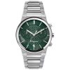 Ferragamo Men’s Swiss Made Quartz Silver Stainless Steel Green Dial 41mm Watch SFME00421
