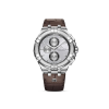 Maurice Lacroix Men’s Chronograph Quartz Brown Leather Strap Silver Dial 44mm Watch AI1018-SS001-130-1
