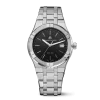 Maurice Lacroix Aikon Silver Stainless Steel Black Dial Quartz Watch for Gents - AI1108-SS002-330-1