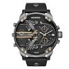 Diesel Men’s Quartz Black Leather Strap Black Dial 57mm (Four Time zone) Watch DZ7348