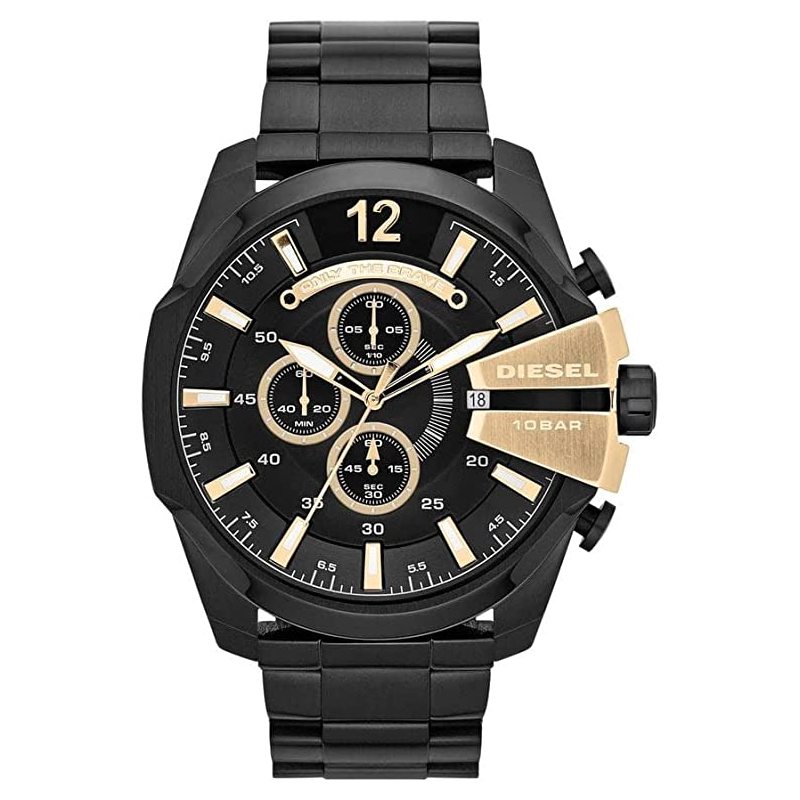 Diesel Men’s Quartz Black Stainless Steel Black Dial 53mm Watch DZ4338