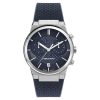 Ferragamo Men’s Swiss Made Quartz Blue Silicone Strap Blue Dial 41mm Watch SFME00923