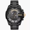 Diesel Men’s Quartz Black Stainless Steel Grey Dial 51mm Watch DZ4479