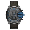 Diesel Men’s Quartz Black Silicone & Nylon Strap Grey Dial 51mm Watch DZ4500