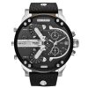 Diesel Men’s Quartz Black Leather Strap Black Dial 57mm (Four Time Zone) Watch DZ7313