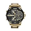 Diesel Men’s Quartz Gold Stainless Steel Black Dial 57mm (Four Time zone) Watch DZ7333