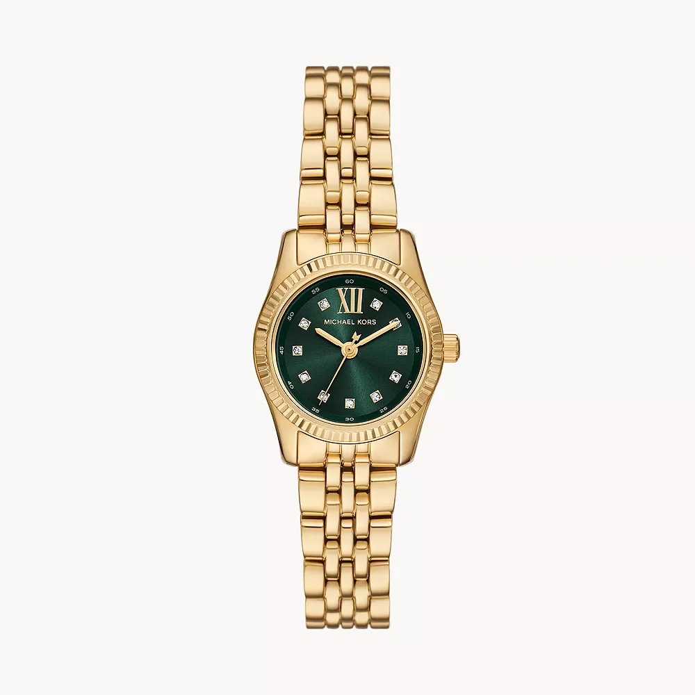 Michael Kors Lexington Gold-Tone Stainless Steel Green Dial Women’s Watch MK4842